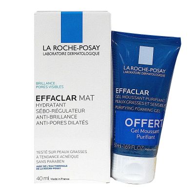 Effaclar mat 40ml + gel moussant 50ml offert