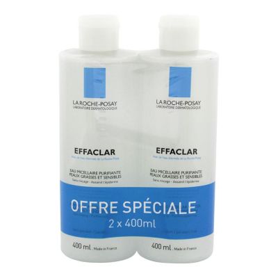 Effaclar Eau Micellaire pour Peau Grasse 2x400ml