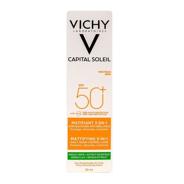 Capital Soleil SPF50+ crème matifiante 3en1 50ml